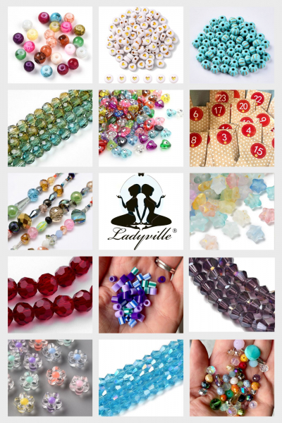 Adventskalender Perlen Schmuck 2025 DIY Bastelset Kit Schmuckherstellung Geschenk für sie für kreative Ideen für Ketten und Armbänder